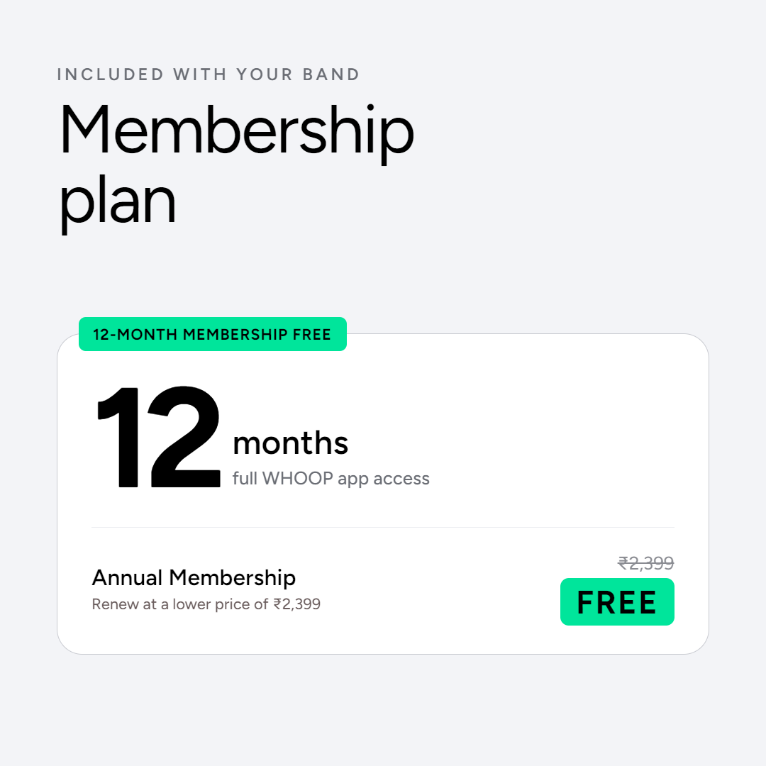WHOOP 5.0 Peak Fitness Band with 12-Month Membership | Screen-free 24/7 Health Tracker, 14+ Day Battery, IP68